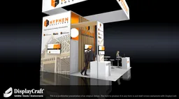 20x20 Island booth design by DisplayCraft